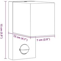 VidaXL Buitenwandlamp met sensor gegoten aluminium zwart - thumbnail
