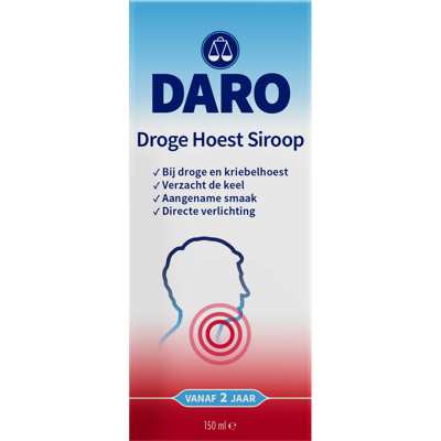 Daro Droge hoest siroop 150 Milliliter Daro Droge hoest siroop 150 Milliliter