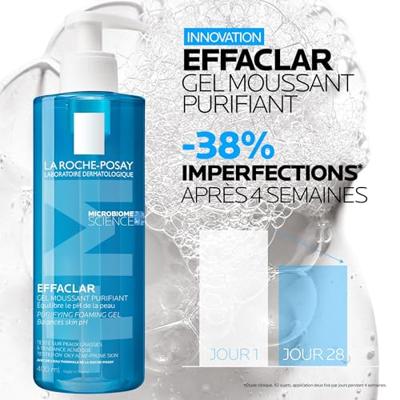 La Roche-Posay - LRP Effaclar Purifying Foaming Gel Gezichtsverzorging 400 ml - thumbnail