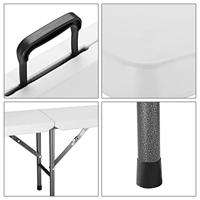 Bierbanken set van 2 stuks Kunststof Wit - 180cm - thumbnail