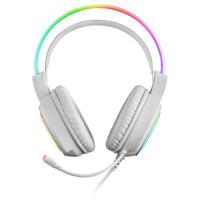 Mars Gaming MHRGB, Gaming Headset, 360º Verlichting, Ultra-BASS 3D Geluid, Microfoon Ruisonderdrukking, Ultralicht, Windows/PS4/PS5/XBOX ONE/XBOX SERIES X|S/Mac/Switch/Switch 2/Smartphone/Tablet, Wit - thumbnail