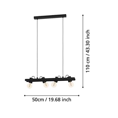 Eglo 4-lichts hanglampPlimsoll zwart - 43848