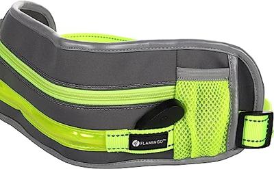 Jogginglijn met heupriem Stoffel fluo geel (118 cm/80-140 cm) Per stuk