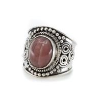 Edelsteen Ring Rhodochrosiet 925 Zilver "Jesahna" (Maat 17) - thumbnail