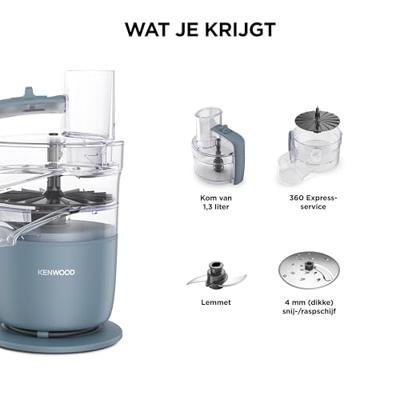 Kenwood FDP22.130GY MultiPro Go Foodprocessor Blauw Kenwood FDP22.130GY MultiPro Go Foodprocessor Blauw