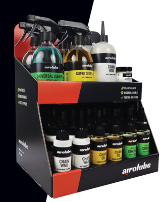 Airolube Display toonbank gevuld