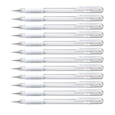 Gelschrijver Pentel K118 Grip medium wit | 12 stuks Gelschrijver Pentel K118 Grip medium wit | 12 stuks