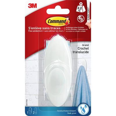 3M Command & Bad Large handdoekhaak (l x b x h) 114 x 41 x 38 mm Wit Inhoud: 1 stuk(s) 3M Command & Bad Large handdoekhaak (l x b x h) 114 x 41 x 38 mm Wit Inhoud: 1 stuk(s)