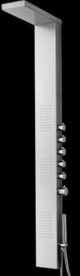 Douchepaneel Monaco 160x20x7cm RVS Thermostaatkraan Regendouche Massagejets