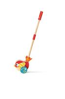 Hape lilly vogel houten duwstok met geluid - thumbnail