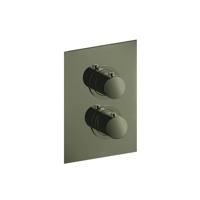 Inbouwthermostaat met Afbouwdeel Salenzi Giro Vierkant Zwart Chroom - thumbnail