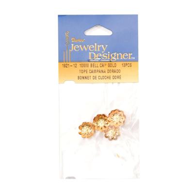 Darice • bell cap 13pcs 10mm gold