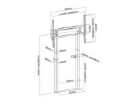 Equip wandhouder 120 kg 120 kg 1 scharnier updown zw - thumbnail
