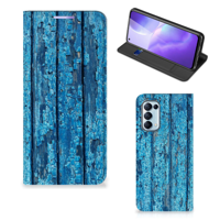 OPPO Find X3 Lite Book Wallet Case Wood Blue - thumbnail