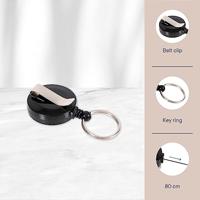 Afrolmechanisme Europel sleutelring zwart | 10 stuks - thumbnail