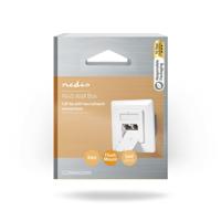 Netwerk Wanddoos | Inbouw | 2 x RJ45 Female | CAT6a | Recht | Goud Verguld | PVC | Wit - thumbnail