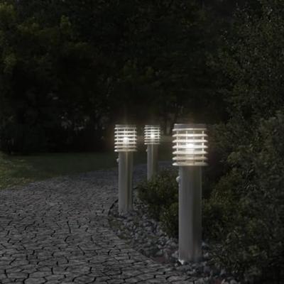 VidaXL Vloerlamp voor buiten met sensor 60 cm roestvrijstaal zilver VidaXL Vloerlamp voor buiten met sensor 60 cm roestvrijstaal zilver