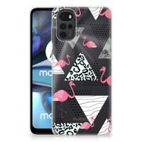 Motorola Moto G22 | TPU Hoesje | Flamingo Triangle - thumbnail