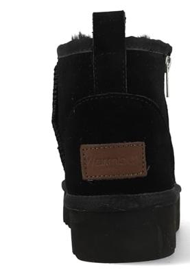 Warmbat Pantoffels Durack Plateau Zipper DRC371899 Zwart-37 maat 37