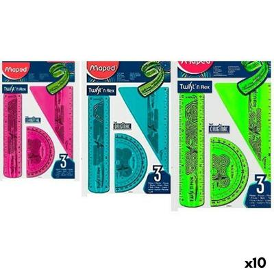 Set meetlatten Maped Twist'n Flex Original 3 Onderdelen 10 Stuks