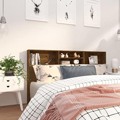 Hoofdbordkast 180x19x103,5 cm gerookt eikenkleurig Hoofdbordkast 180x19x103,5 cm gerookt eikenkleurig