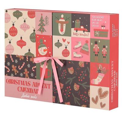 Apollo Sokken Adventskalender Dames - Kerst - 12 paar sokken-one-size Apollo Sokken Adventskalender Dames - Kerst - 12 paar sokken-one-size