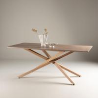 Nohr Eettafel 'Chenell' 180 x 90cm, kleur Mokka - thumbnail