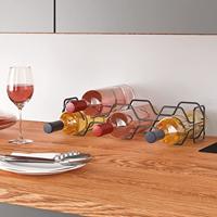 Metaltex wijnrek hexagon voor 15 flessen 43x12x34 zwart - thumbnail