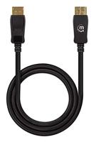 Manhattan 353618 DisplayPort-kabel DisplayPort Aansluitkabel DisplayPort-stekker, DisplayPort-stekker 2.00 m Zwart 8K UHD - thumbnail