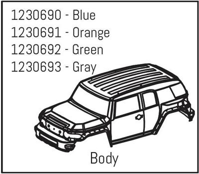 Absima Khamba Body - Grey (1230693)