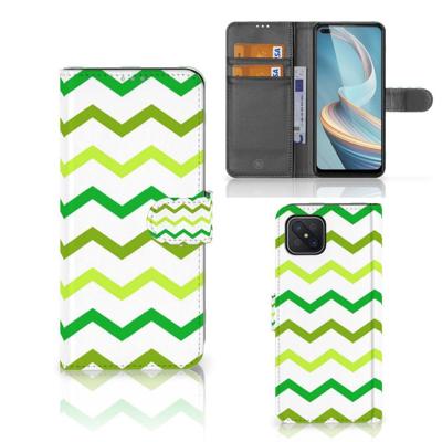 OPPO Reno4 Z | Telefoon Hoesje | Zigzag Groen OPPO Reno4 Z | Telefoon Hoesje | Zigzag Groen