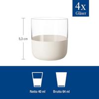 VILLEROY & BOCH - Manufacture Rock Blanc - Borrelglas 0,04l set/4 - thumbnail