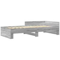 Bedframe bewerkt hout grijs sonoma eikenkleurig 90x190 cm - thumbnail