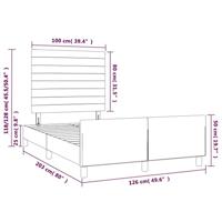 Bedframe zonder matras 120x200 cm fluweel donkergroen - thumbnail