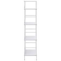 Boekenkast met 4 schappen 60x27,6x124,5 cm bewerkt hout wit - thumbnail