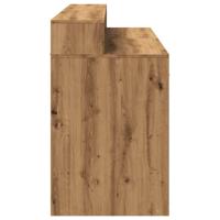 Bureau met LED-verlichting 140x55x91 cm hout artisanaal eiken - thumbnail