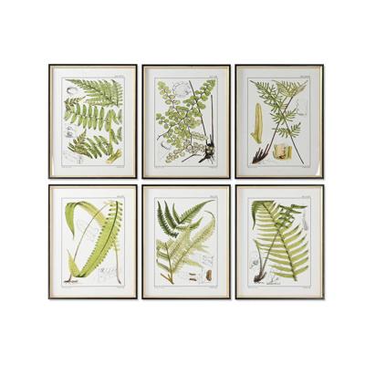 Schilderij Home ESPRIT Modern Vaatplant 50 x 2,5 x 65 cm (6 Stuks)