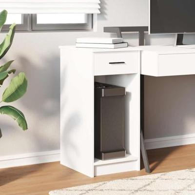 Computertorenstandaard met lade 35x45x77 cm wit Computertorenstandaard met lade 35x45x77 cm wit