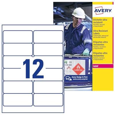 Avery ultra resistente etiketten voor buiten ft 99,1 x 42,3 mm (b x h), doos van 120 etiketten Avery ultra resistente etiketten voor buiten ft 99,1 x 42,3 mm (b x h), doos van 120 etiketten