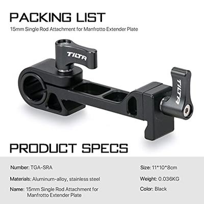 Tilta TGA-SRA 15mm Single Rod Attachment for Manfrotto Extender Plate Tilta TGA-SRA 15mm Single Rod Attachment for Manfrotto Extender Plate