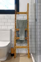 Toiletborstel DKD Home Decor Zwart Natuurlijk Bamboe 10 x 10 x 36,8 cm - thumbnail