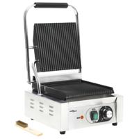 VidaXL Panini grill gegroefd 1800 w 31x30,5x20 cm roestvrij staal - thumbnail