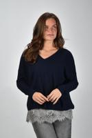 Les Tricots de Lea trui Monjakoe 37049 marine - thumbnail