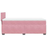 Boxspring met matras fluweel roze 90x190 cm - thumbnail