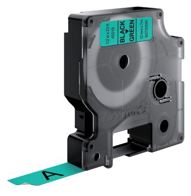 Labeltape dymo labelmanager d1 polyester 12mm grn Labeltape dymo labelmanager d1 polyester 12mm grn