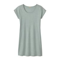 Jurkje met korte mouwen, biokatoen-hennepmix, waterblauw 36/38 - thumbnail