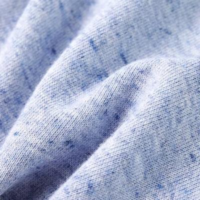 Kindershorts met trekkoord 116 gemleerd blauw - thumbnail