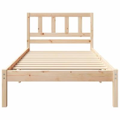 Bedframe met hoofdeinde Bruin 100 x 200 cm Massief grenenhout