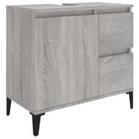 Badkamerkast 65x33x60 cm bewerkt hout grijs sonoma eikenkleurig - thumbnail