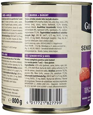 ANIMONDA GranCarno Senior Beef and lamb - natvoer voor honden - 800g